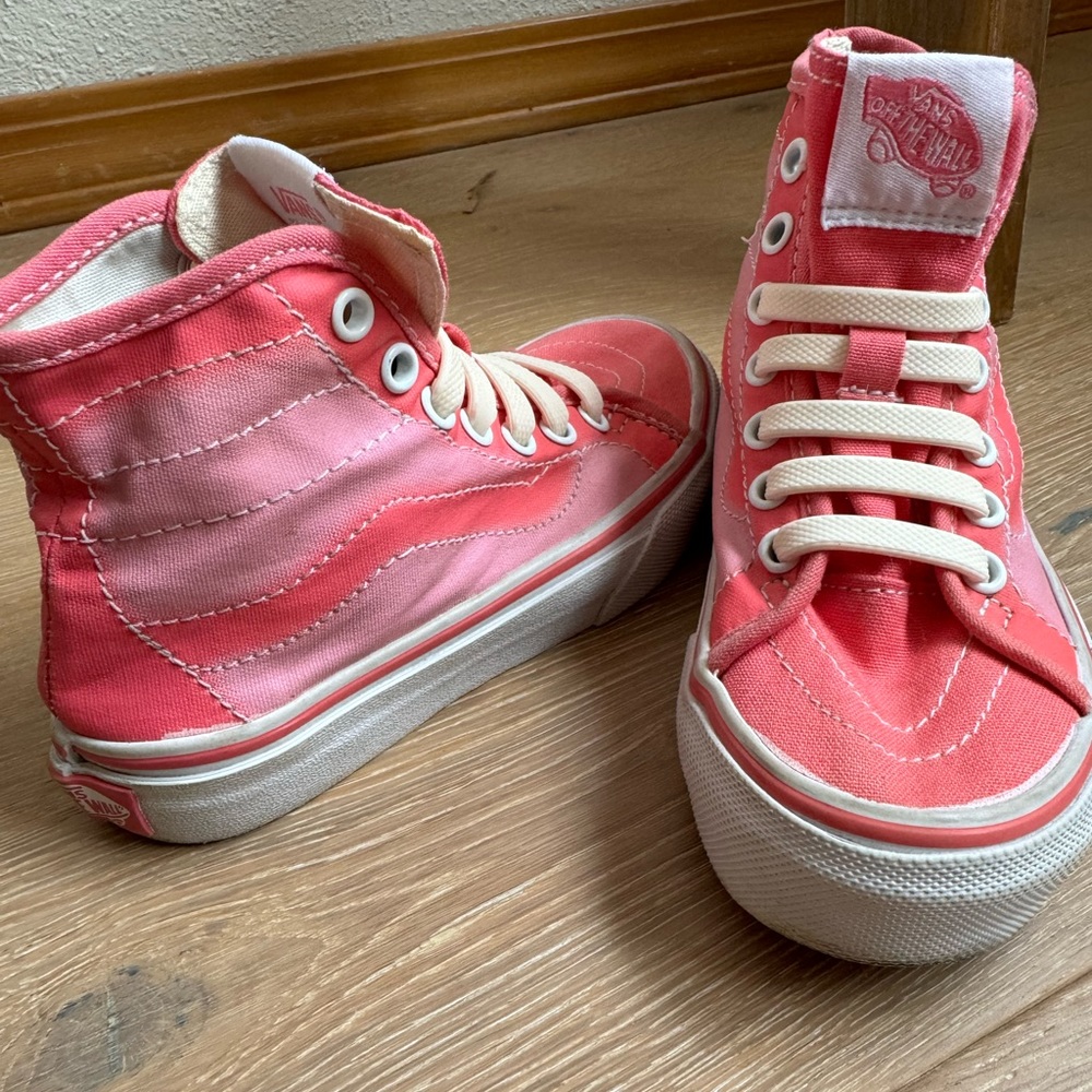 Vans Girls Pink Hi Tops size 10.5 toddler